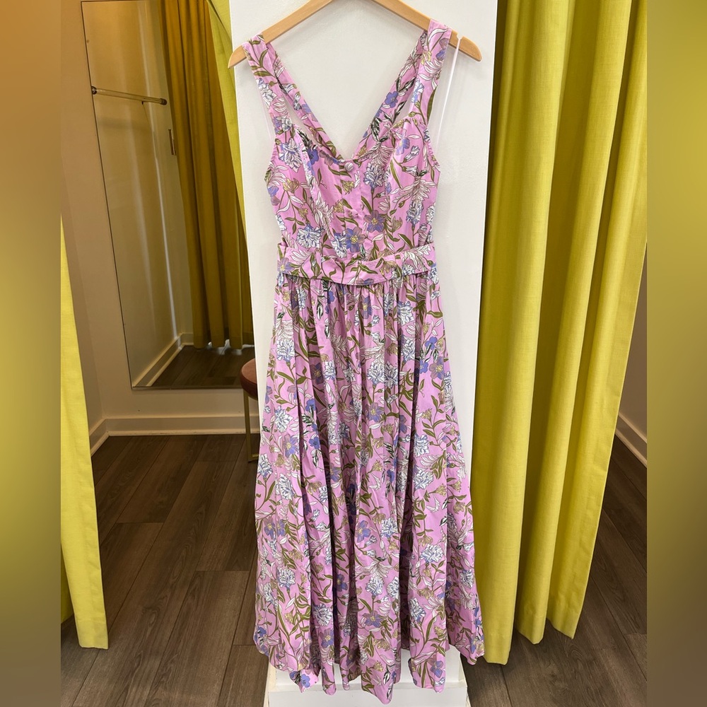 LILAC FLORAL PRINT MAXI DRESS - Picture 2 of 6